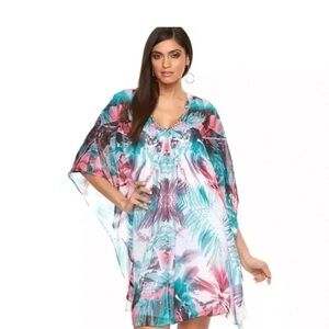 NWT! Jennifer Lopez Tropical Print Kaftan